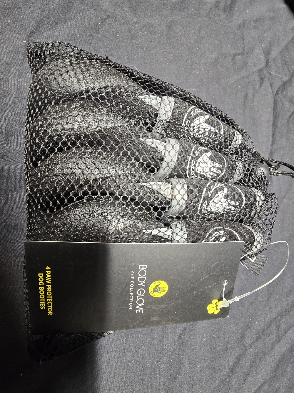 Body Glove Black and Gray 4-Paw Protector Dog Booties Large